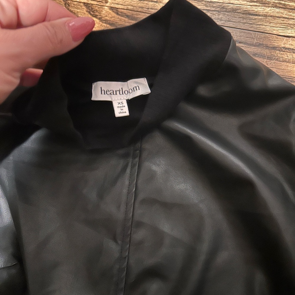 Heartloom Black Leather Long Sleeve -size XS - Picture 4 of 4